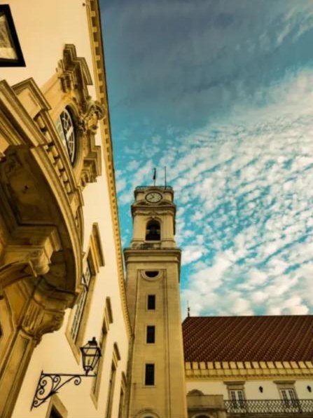 The University tower against a cloudy sky